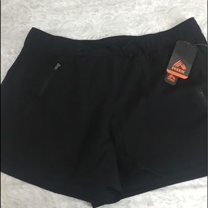 RBX Black Shorts with a Zipper on each side front!